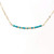 Custom TURQUOISE Small Bar Gold Fill Morse Code Necklace also in Silver and Rose Gold