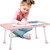 CHEFAN Kids Lap Desk-Portable School Desk- Flexible Pink Lap Desk for Classrooms and Homeschool-Height Adjustable and Foldable Table for Kids and Teens