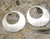 Medium Large 1 1 4 Inch Sterling Silver Disc Earrings with Peephole