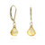Petite Citrine Gemstone Drop Earrings November Birthstone 14k Gold Filled Leverback