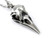 Small Raven Skull Pendant Necklace  Handmade Bird Skull Jewelry in Pewter Small Raven Skull Pendant Necklace  Handmade Bird Skull Jewelry in Pewter