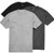 Stafford 3-Pack Men_s Heavy Weight 100 Percent  Cotton Crew-Neck T-Shirt Black Grey -Medium-