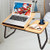 Laptop Desk for Bed Asltoy Laptop Bed Tray Table Foldable Lap Desk Stand Notebook Desk Adjustable Laptop Table for Bed Portable Notebook Bed Tray Lap Tablet with Cup Holder -Golden-