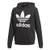 adidas Originals Kids_ Big Originals Trefoil Hoodie  black white  XS