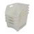 Yubine Stackable Storage Baskets Bins  Plastic Stacking Storage Container Organizer Bin  Set of 4-White-