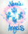 Custom Airbrush Angel Family T-Shirt Mom Grandma Bunch with Grandkids Personalized Names