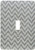 3dRose lsp_210935_1 Silver Glitter Effect Chevron Stripes Single Toggle Switch