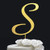 Personalized Cake Topper for Wedding - Monogram Cake Topper Gold - Wedding Cake Topper Letter S - Custom Cake Topper - Initial Cake Topper
