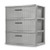 Sterilite 3 Drawers Wide Weave Tower Plastic Storage Organization- White -White- -Wide Drawer- -White-