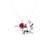 Dinosaur Necklace - Brontosaurus Charm - Personalized Initial Sterling Silver Custom Jewelry