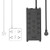 TROND Power Strip Surge Protector  Widely-Spaced Outlets and 3 USB Ports  Flat Plug  Compact for Desktop Home Office Dorm Room