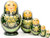 Russian Nesting Doll -inch Anastasiainch  - Hand Painted in Russia - Traditional Matryoshka Babushka -6-5 dolls in 1-  Green-