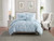 Swift Home Premium Bedding Set Collection 2-Piece Floral Ruched Pinch Pleat Pintuck Comforter Set - Twin Twin XL  Baby Blue