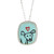 Enamel and Sterling Silver Happy Dog Necklace on 18inch  Sterling Chain 925 Charm Gift for Women