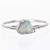 Mini Raw Opal Ring  Sterling Silver  October Birthstone Stacking Ring -8-