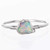 Mini Raw Opal Ring  Sterling Silver  October Birthstone Stacking Ring -5-
