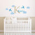 Airplane Wall Decal with Initial and Name - Boy Name Decal - Plane Wall Sticker - Boy Bedroom Decor - Medium