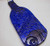 Dragonfly Embossed Cobalt Blue Wine Bottle Melted Flat UpCycled as Cheese Platter Serving Tray