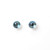 Rainbow Topaz Stud Earrings  6mm Blue Studs in Sterling Silver