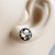 Black Gold Flake Stud Earrings _ Hypoallergenic Posts _ Titanium
