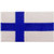 EmbTao Finland Flag Patch Embroidered National Morale Applique Iron On Sew On Finnish Emblem