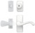 Ideal Security GL Lever Set for Storm and Screen Doors, With Keyed Deadbolt, White