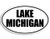 American Vinyl B W Oval Lake Michigan Sticker _Benton Harbor Great mi_