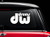 DW Drums _White 4 inch _ Vinyl Decal Sticker for Car Automobile Window Wall Laptop Notebook Etc.... Any Smooth Surface Such As Windows Bumpers