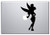 Fairy Tinkerbell _Black 4 inch _ Vinyl Decal Sticker for Car Automobile Window Wall Laptop Notebook Etc.... Any Smooth Surface Such As Windows Bumpers