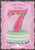 Designer Greetings Number 7 Zebra Pattern and Cake Age 7   7th Birthday Card for Girl