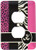 3dRose lsp_35620_6 Two Plug Outlet Cover with Elegant Hot Pink K Monogram