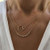 Bniealsy Boho Layered Necklace Gold Circle Pendant Beads Necklaces Chain Jewelry for Women and Girls