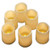 Hayley Cherie - Real Wax Flameless Candles with Timer (Set of 6) - Ivory LED Candles 3 wide x 4 tall - Flickering Amber Flame - Battery Operated Pillar Candles - Large Unscented