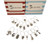 Bundle of Two Wine Charm Sets - 18 Pieces Total, Beach and Wine Themes