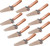 10 Pack Pie Server Wooden Handle Pizza Cake Holder Transfer Triangular Spade Spatula Shovel Stainless Steel