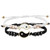 Best Friend Bracelets for 2 Matching Yin Yang Adjustable Cord Bracelet for BFF Friendship Relationship Girlfriend Boyfriend Valentines Gift _Gold_