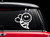 Bumble_bee _White 8 inch _ Vinyl Decal Sticker for Car Automobile Window Wall Laptop Notebook Etc.... Any Smooth Surface Such As Windows Bumpers