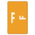 Smead 67176 Alpha_Z Color_Coded Labels_ Letter F_ Orange_ 100 Labels Pack