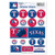 WinCraft MLB Texas Rangers Vinyl Sticker Sheet_ 5 inch  x 7 inch