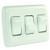 JR Products 12025 White Triple SPST On-Off Switch with Bezel