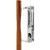 Slide-Co 142214 Sliding Door Handle Set with Wood Pull, Chrome Diecast