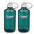 Nalgene Tritan 1-Quart Narrow Mouth BPA-Free Water Bottle (Green Set of 2)