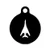 fagraphix B_1 Lancer Round Keychain with Tab Engraved B1 Bomber Black