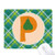 P Alphabet Pear Fruit Cute Pattern Green Lattices Grid Pixel Mouse Pad