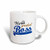 3dRose Worlds Greatest Boss Gold Text on White Fun Office Gift, Magic Transforming Mug, Blue, 11-Ounce