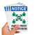 SmartSign  Notice _ Maintain Proper Social Distancing  _ 5 inch  x 7 inch  Polyester with SuperStick Adhesive_ Pack of 4