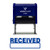 Basic Received Self Inking Rubber Stamp _Blue Ink_ _ Large