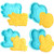 SQHOHO 4Pcs Easter Egg Bunny Plunger Cookie Cutter Cookie Stamp For Biscuit Mold Baking Tools Cake Decorating _B_