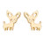 J Meng Dog Stud Earrings Cute Tiny Pet Puppy Dog Stud Earring _Gold_