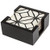 Thirstystone Travertine Stone Drink Coaster Set with Holder Included - Diamond Pattern, Multicolored